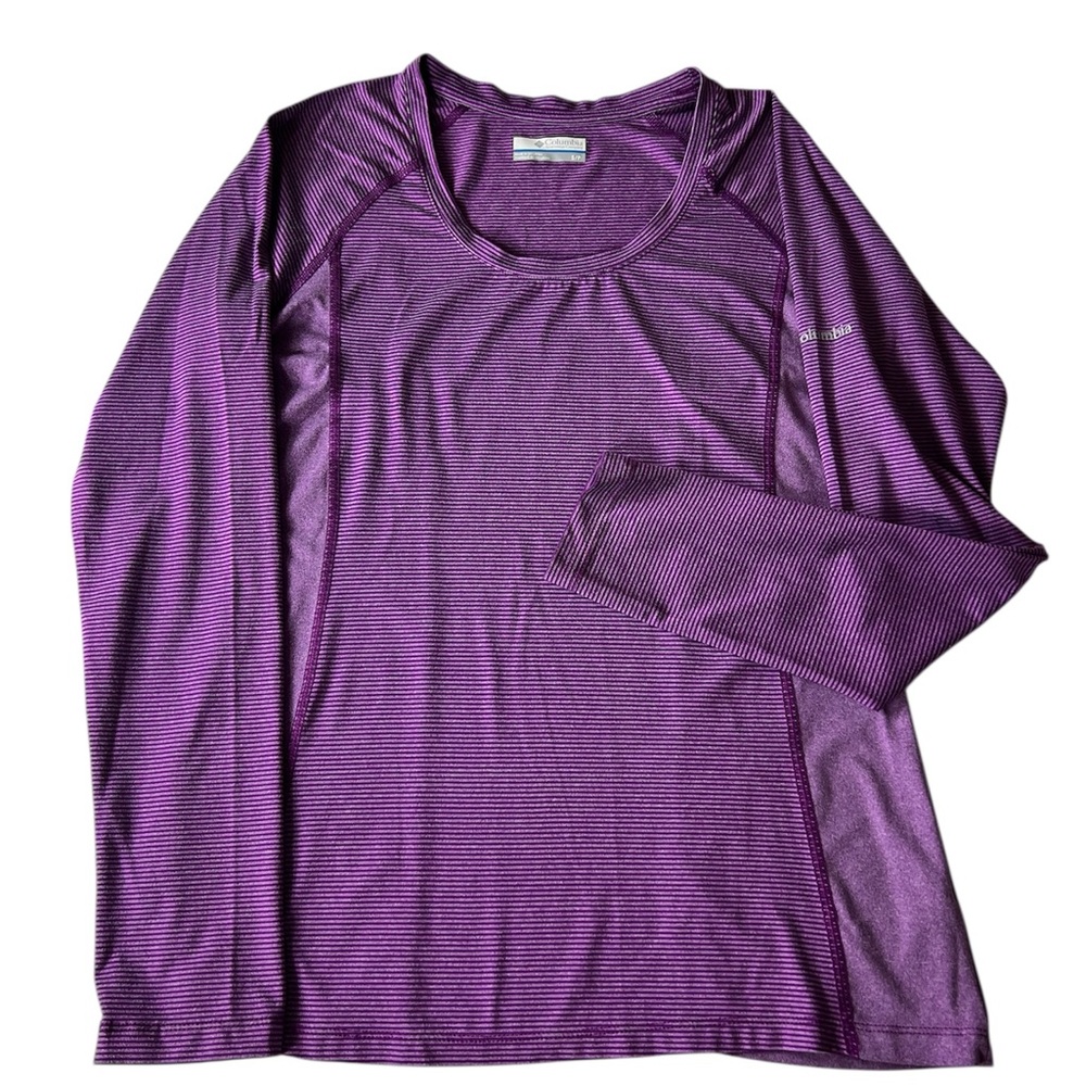 Columbia Purple Striped Long Sleeve Top